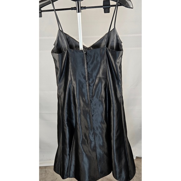 Vintage 90's Jessica McClintock Gunne Sax Whimsigoth Satin Slip Midi Dress, 7/8 - Picture 4 of 5